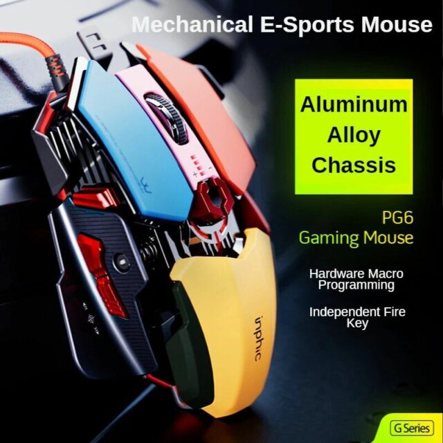 Ultra-Responsive 5500 DPI Wired Gaming Mouse with RGB Lighting and 9 ...
